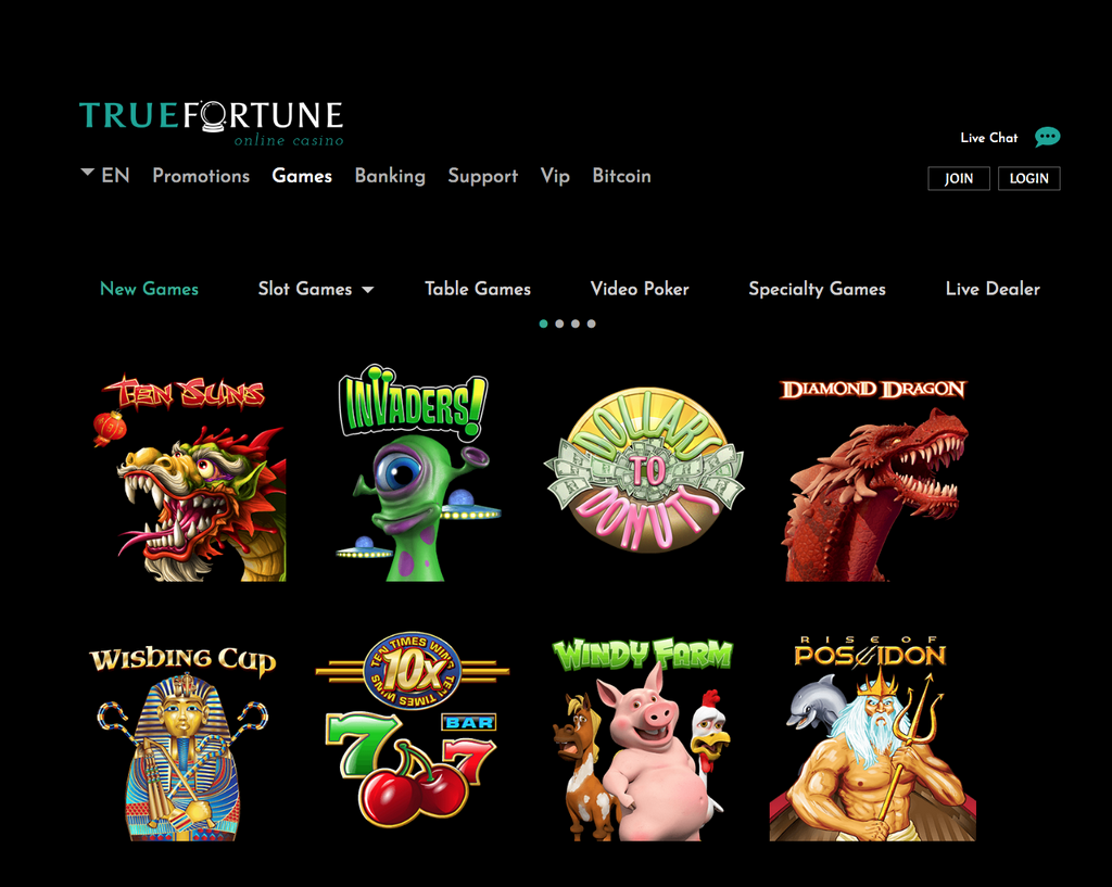 TrueFortune Casino Site: No Down Payment Incentive Codes